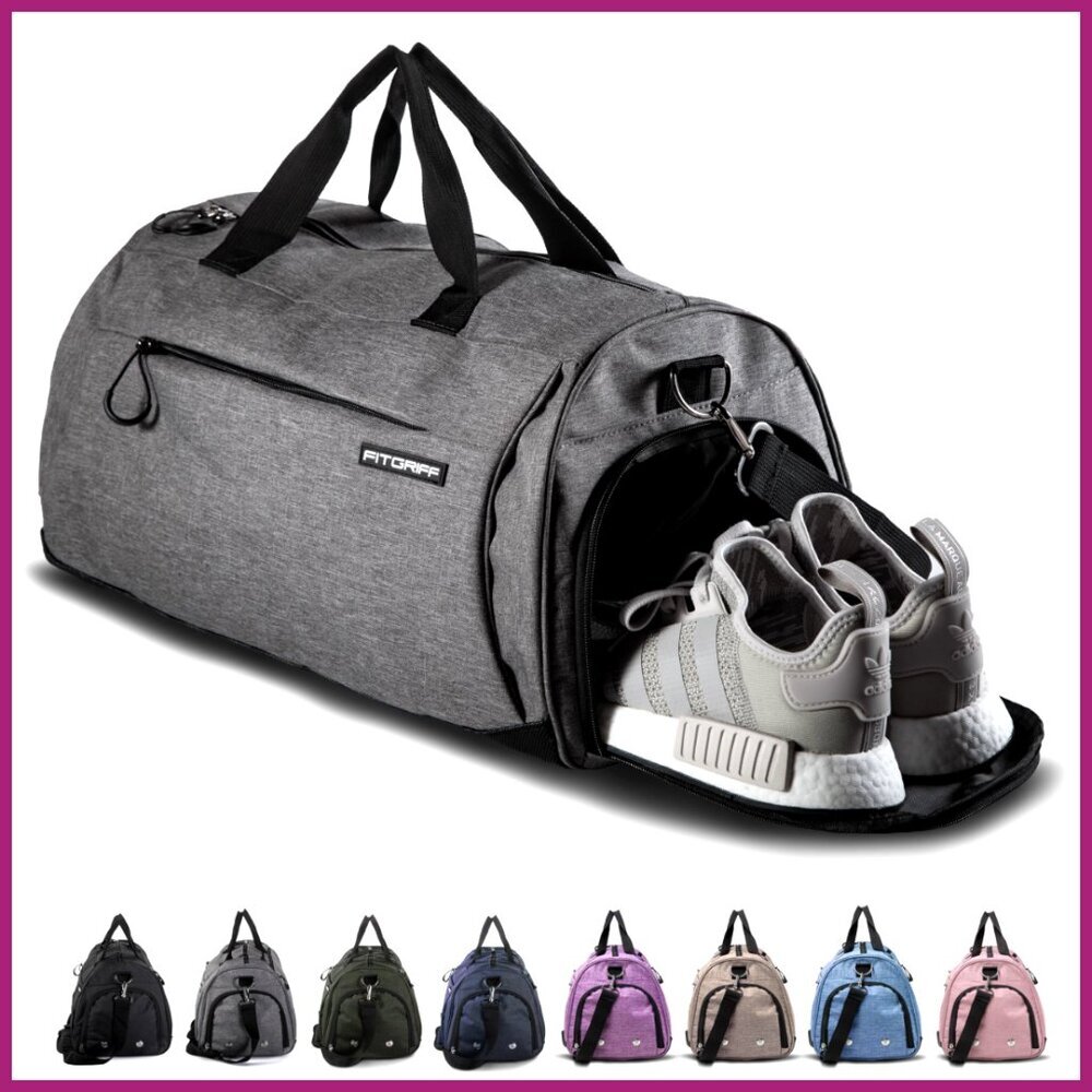 Polyester Duffle Bag with Shoe & Wet Compartments for Gym Travel